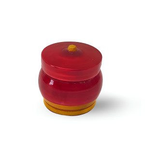 Traditional Etikoppaka Wooden Pasupu Kumkuma Kundu